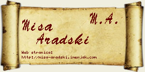 Miša Aradski vizit kartica